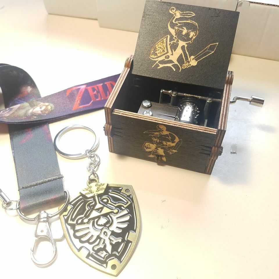 Zelda Music Box + Keychain + Lanyard ▲ The Legend of Zelda ▲ engraved music box