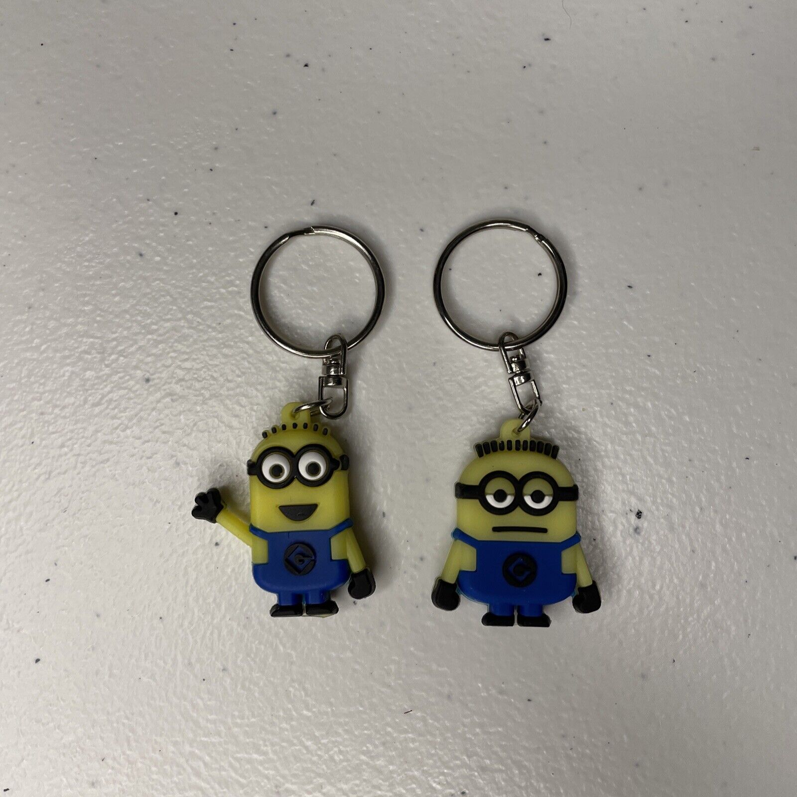Minions Silicone Rubber Keychains Lot Of 2