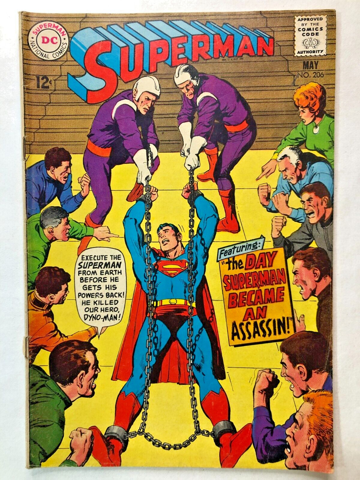 Superman #206 May 1968 Vintage Silver Age DC Comics Very Nice Condition