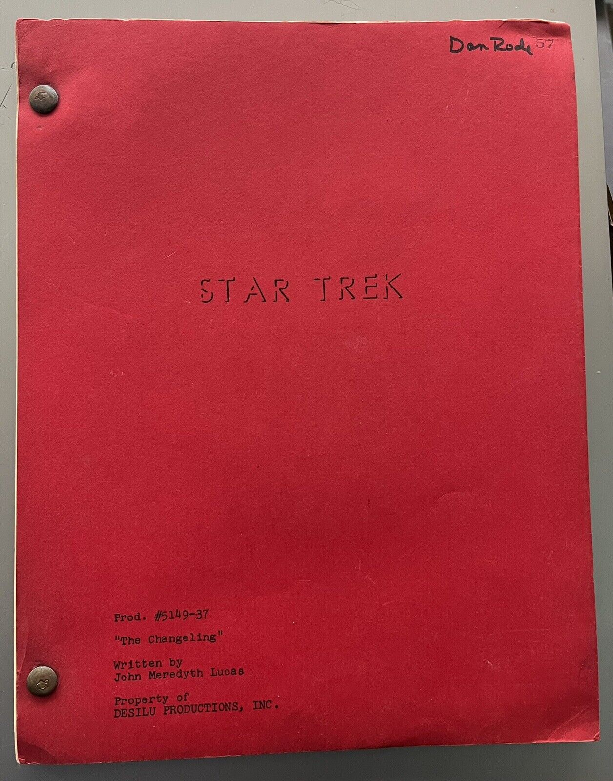 Star Trek The Original Series Production  Script \