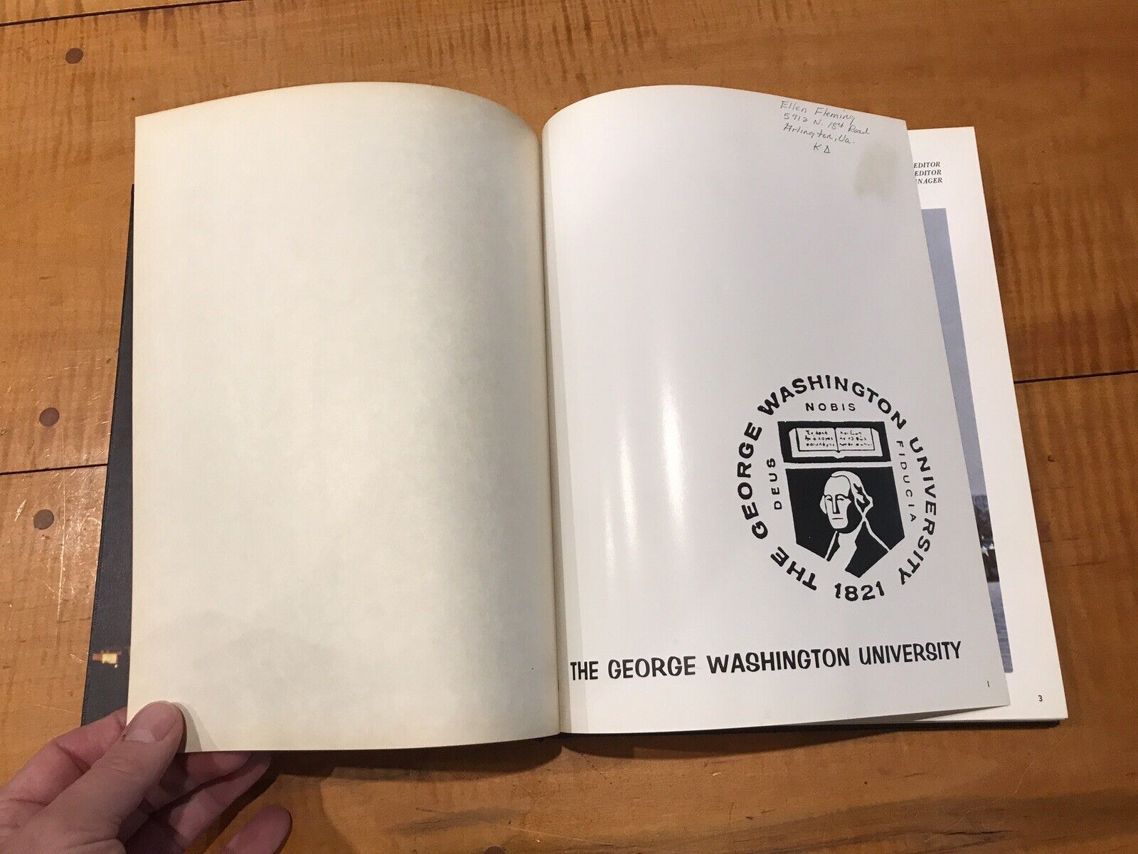 George Washington University School YEARBOOK The Cherry Tree 1966 NEAR MINT Vtg