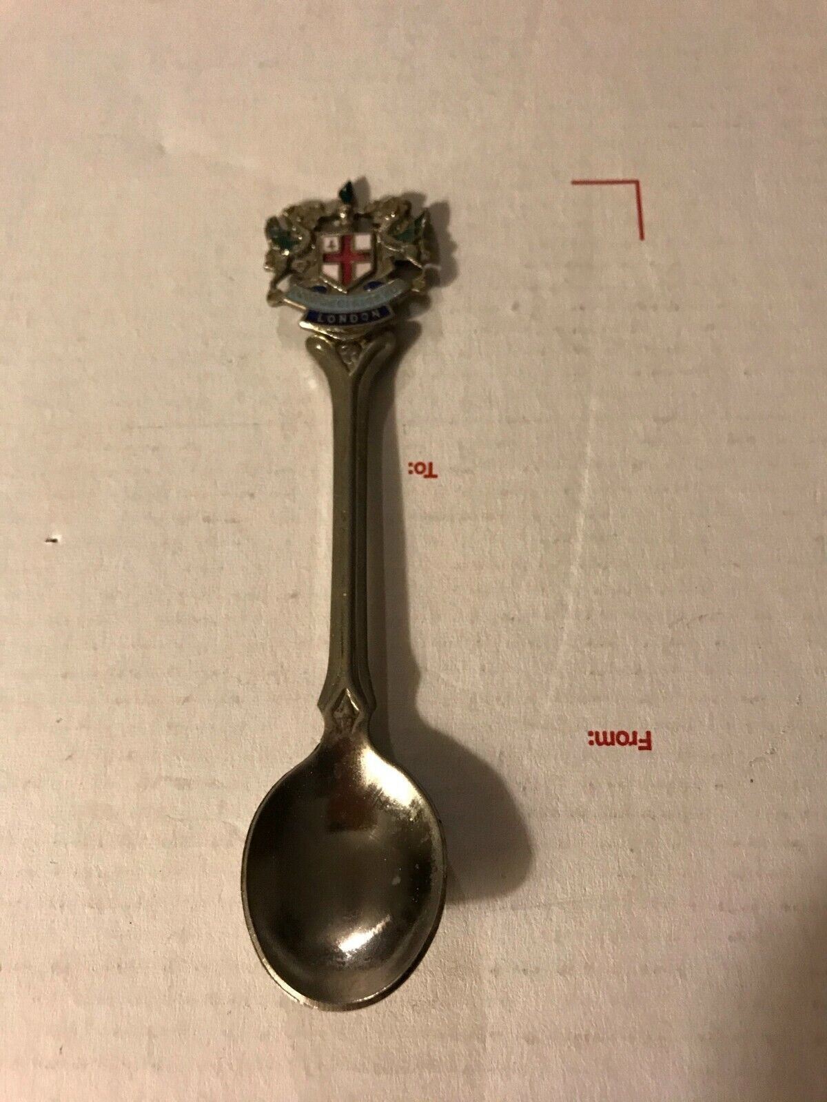 Vintage Domine Dirige Nos Motto London Silver Spoon 4.25\