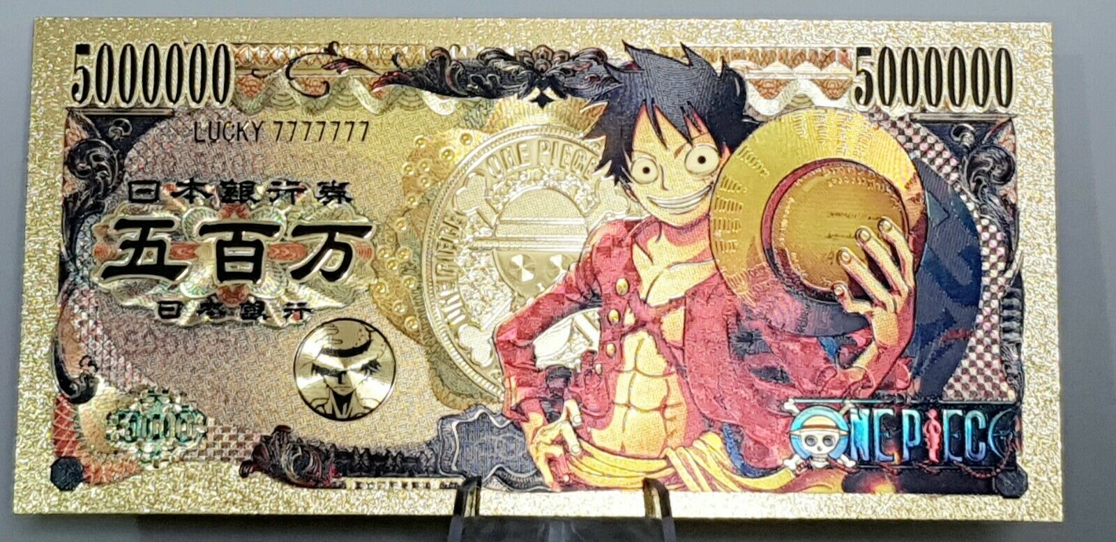 Luffy Anime  Yen One Piece Gold Note Collectable AU Stock
