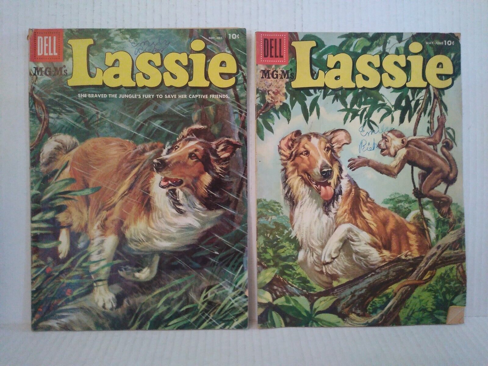 M-G-M's Lassie movie comic books DELL- Lot Of 2