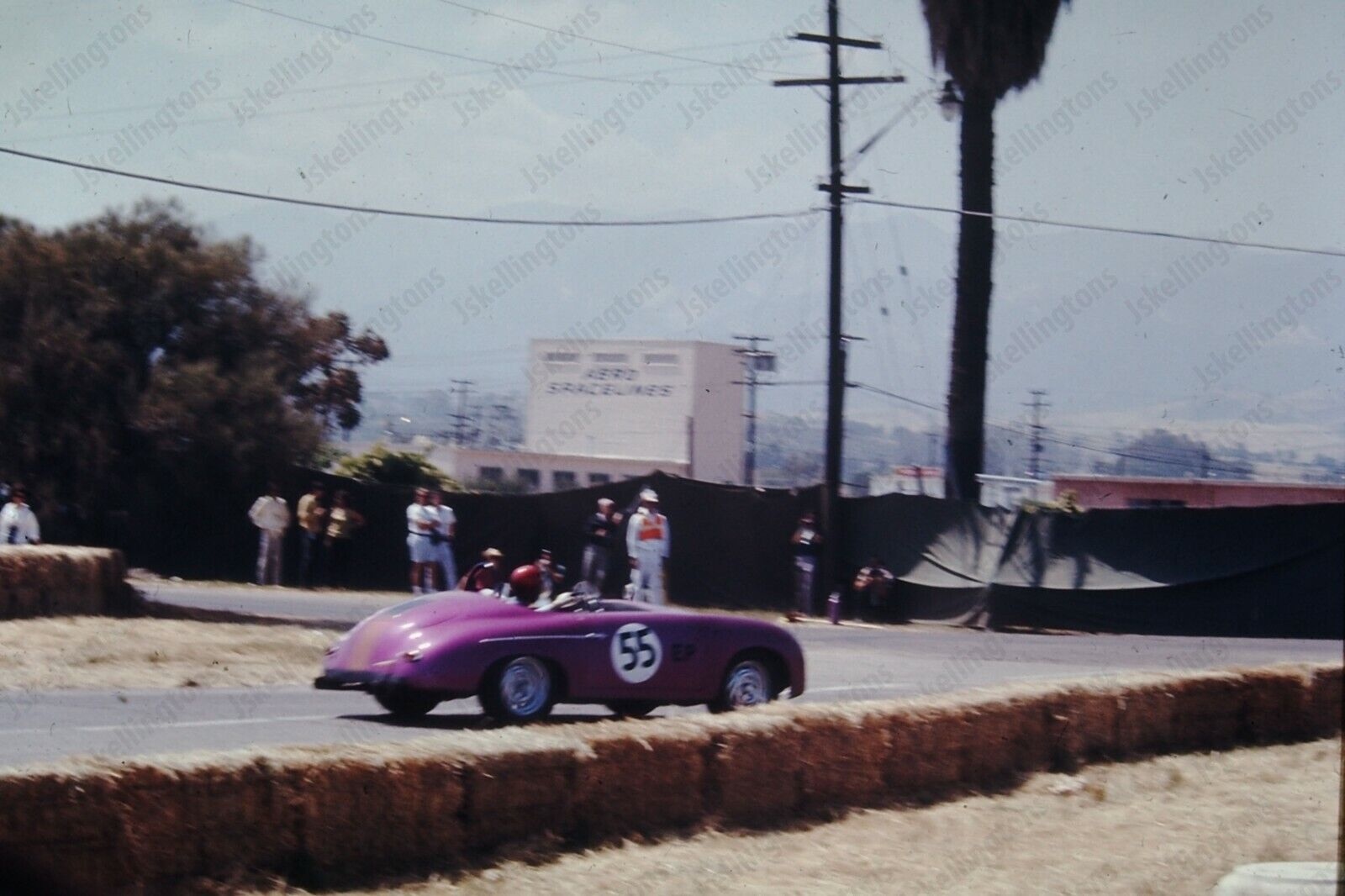 1967 auto racing candid race car Original 35mm SLIDE He4