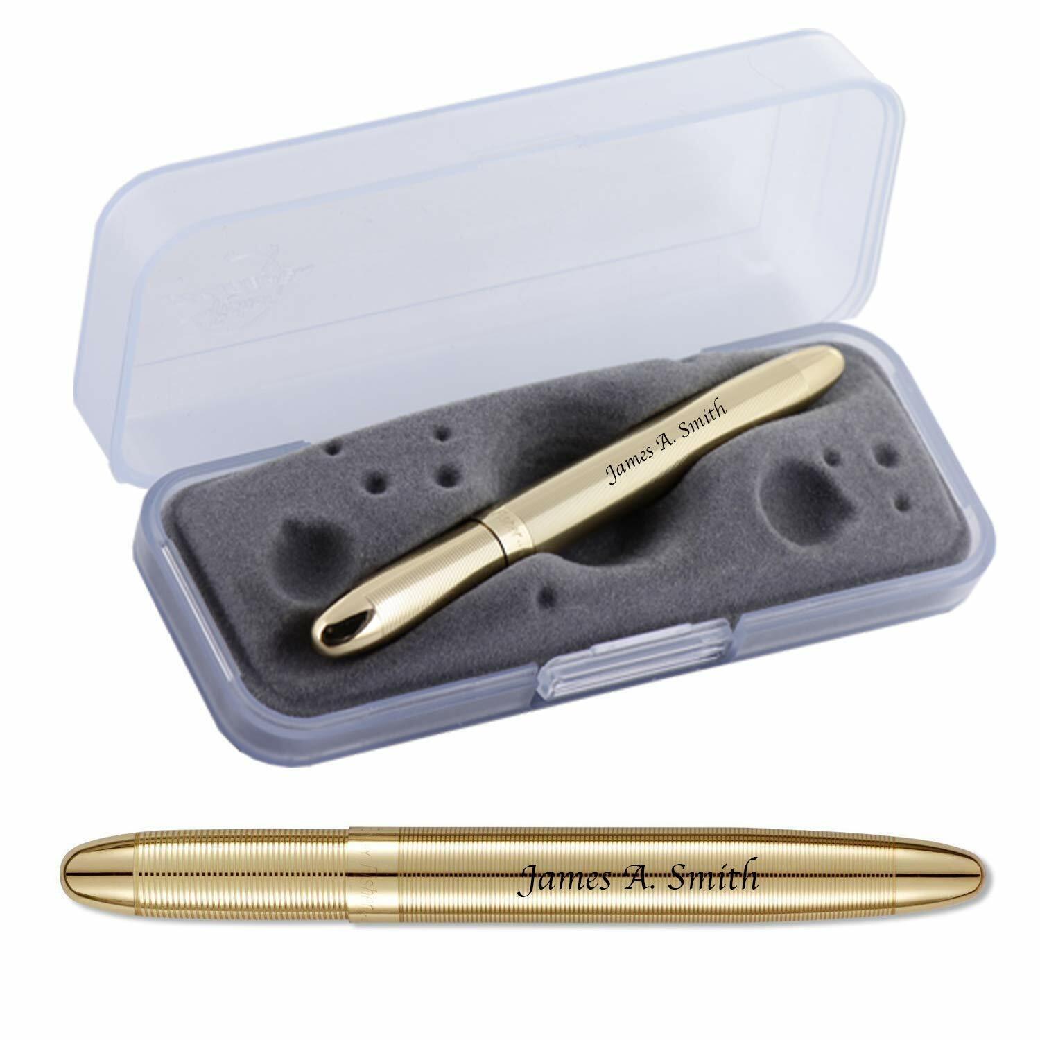 1 Personalized/Engraved Gold Fisher Bullet Space Ballpoint Pen with Box 400G