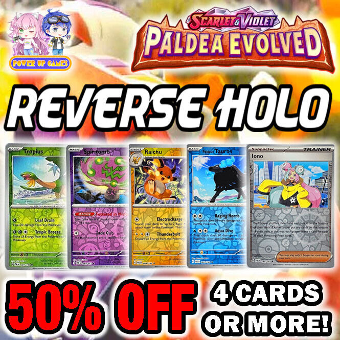 Pokemon SV02 Paldea Evolved REVERSE HOLO Cards - 50% OFF 4 OR MORE CARDS