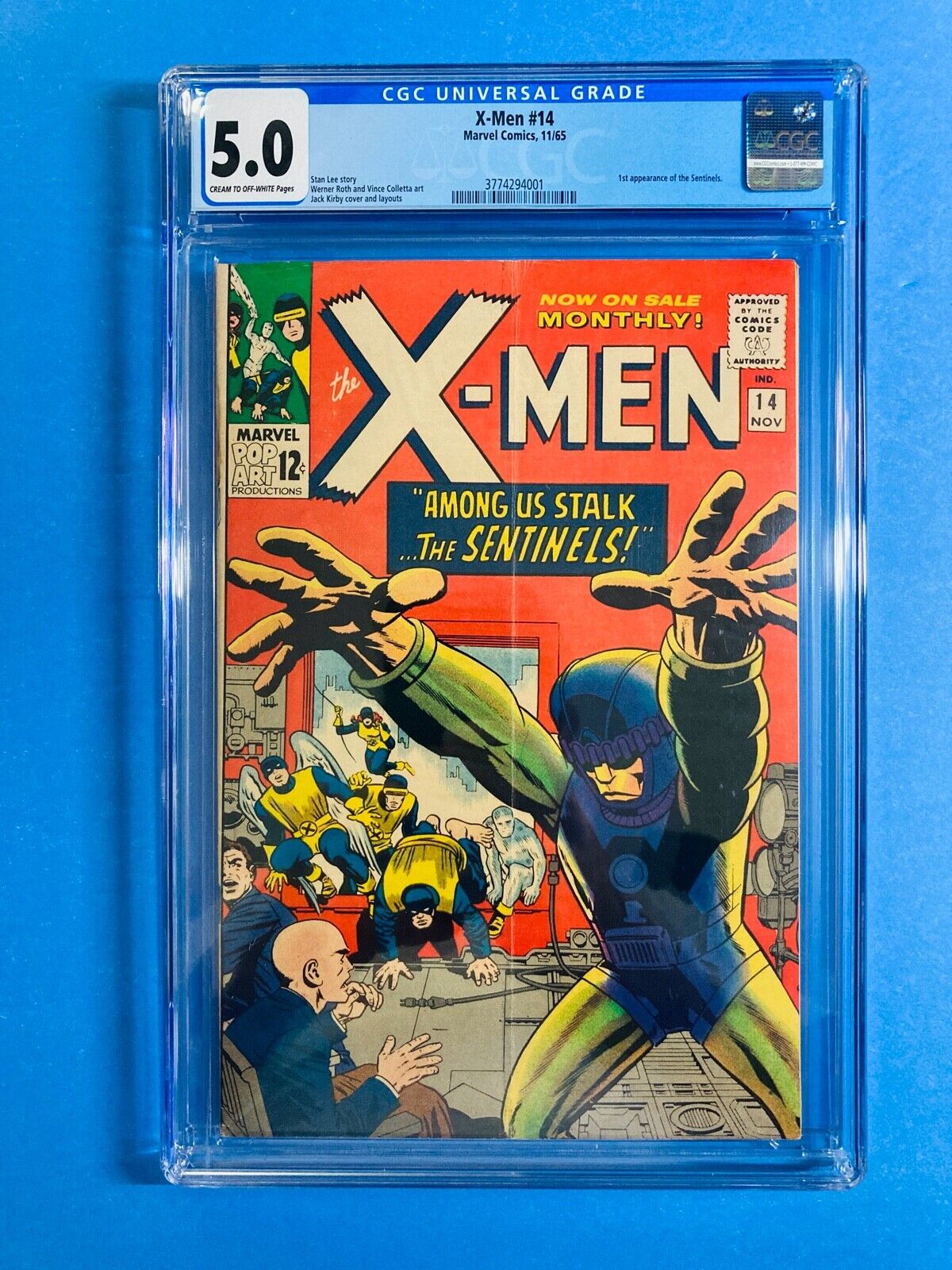 🌟X-MEN 14 - CGC 5.0 - 1ST APPEARANCE OF THE SENTINELS - 1965🌟