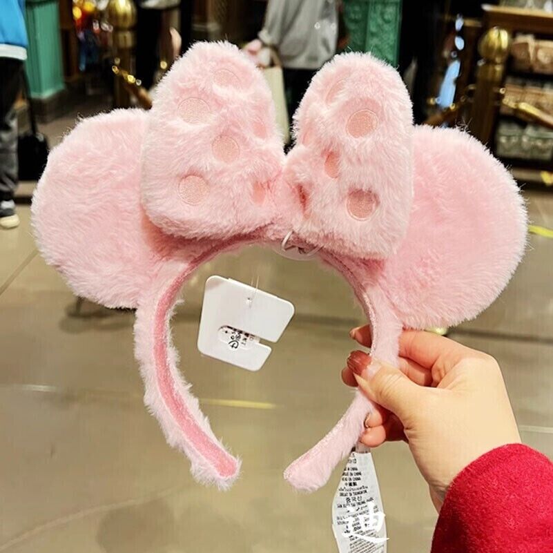 Authentic Disney 2022 Shanghai Disneyland pink piglet Minnie Mouse Ear Headband