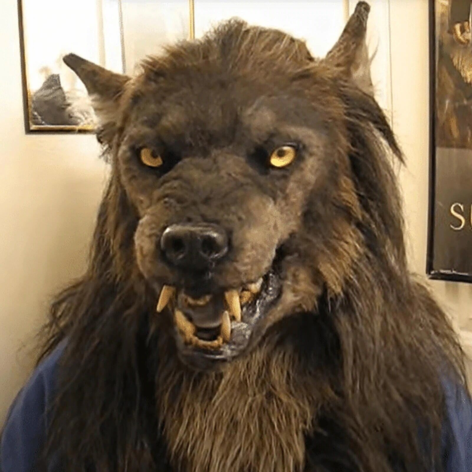 Faux Werewolf Mask Wolfman Masks Latex Costume Prop Halloween Novelty Wolf Mask