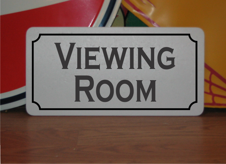 Viewing Room Metal Sign