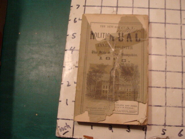 1868 the POLITICAL MANUAL for State of New Hampshire -- geo e jenks 2341pgs+