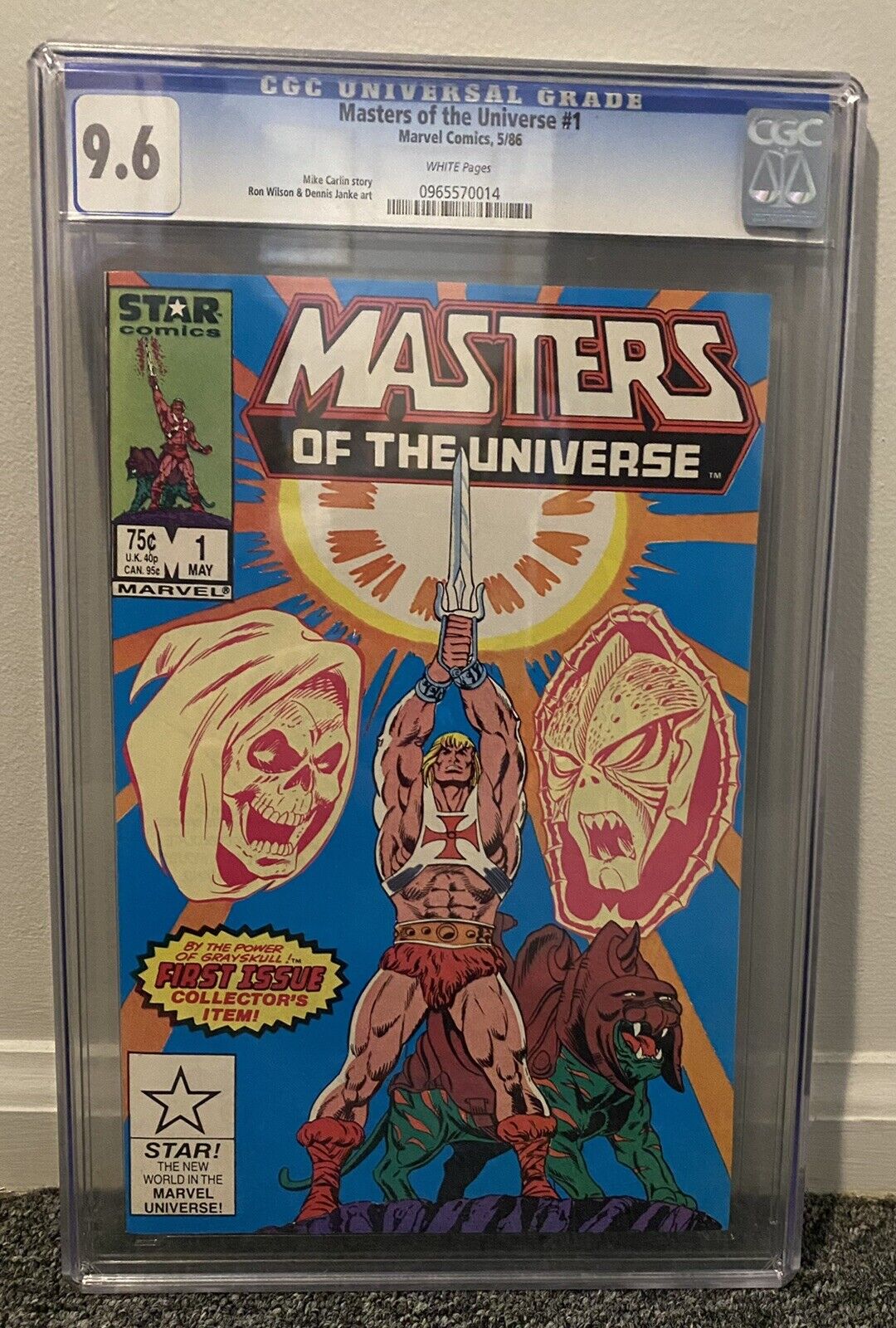 Masters of the Universe #1 CGC 9.6 White Pages Marvel Star Comics 1986