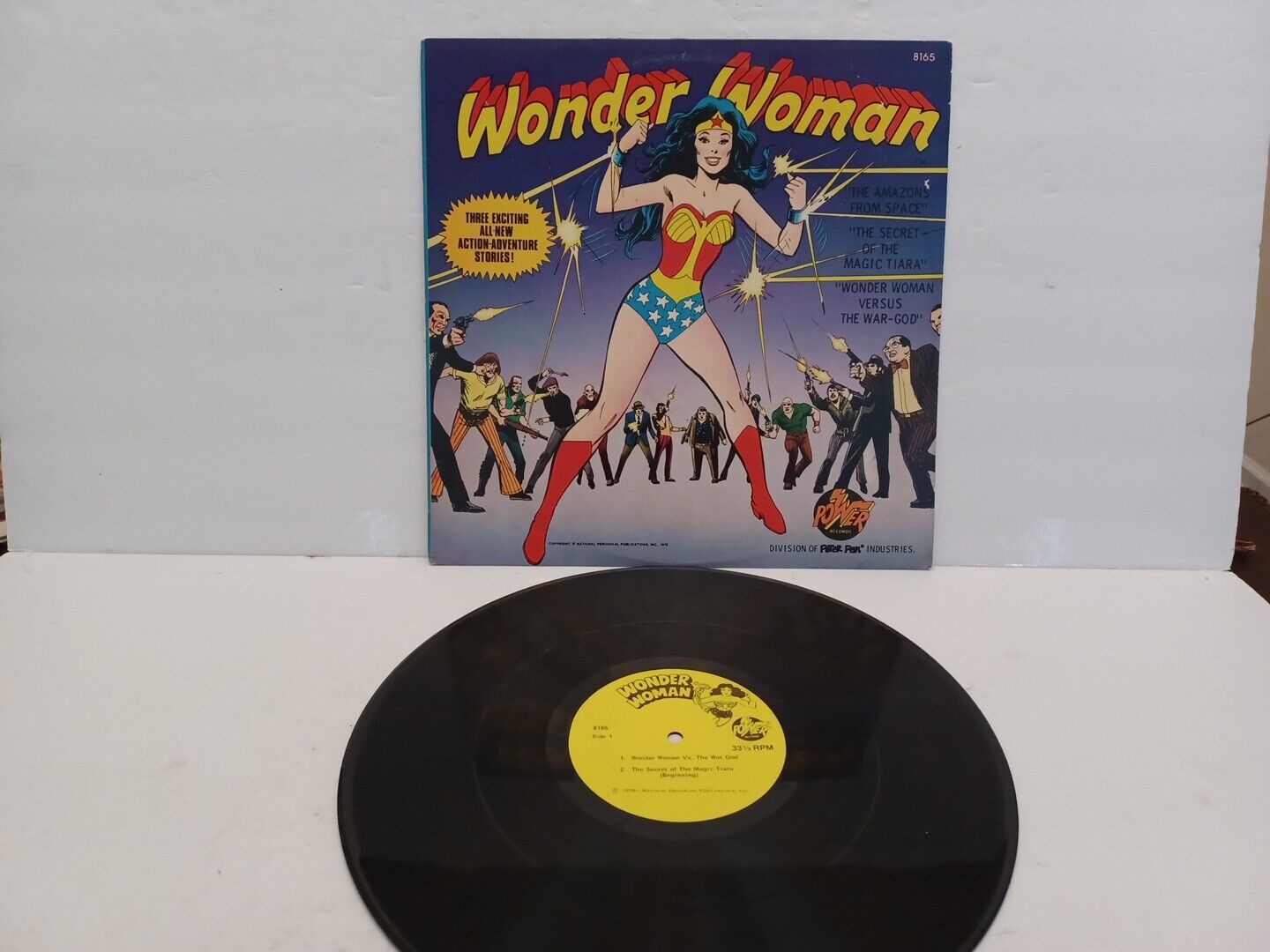 *WONDER WOMAN*LP RECORD OF 3 ACTION STORIES*1976 POWER RECORDS*USED