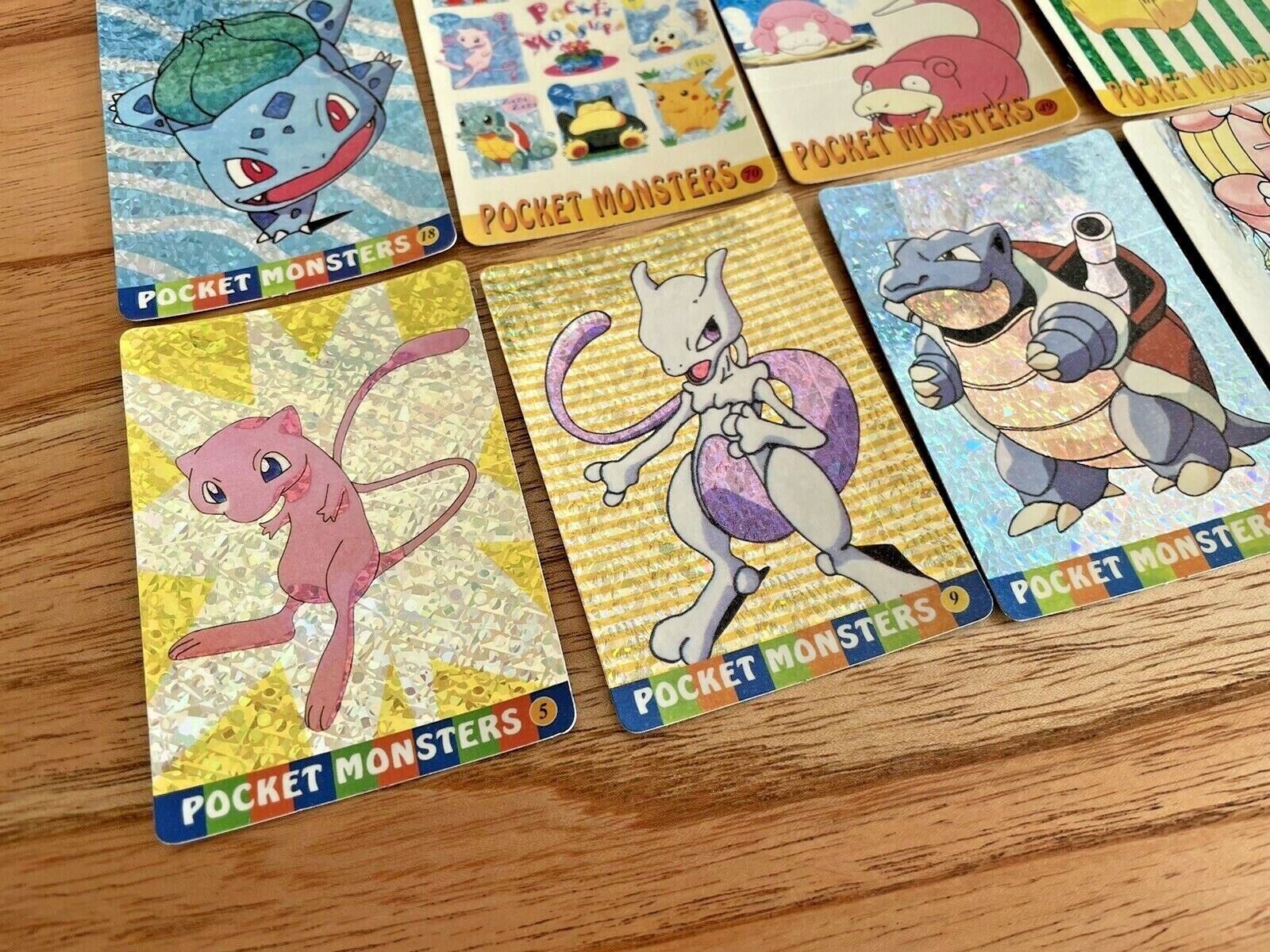 34pcs Prism Pokemon Pocket Monsters Vending Vintage 90\' Japan Rare Evolution