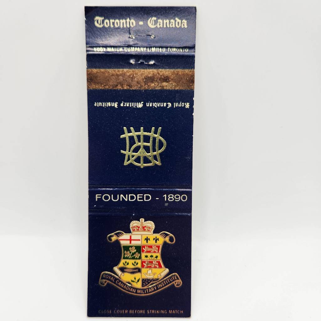 Vintage Matchbook Royal Canadian Military Institute Founded 1890 Toronto Canada