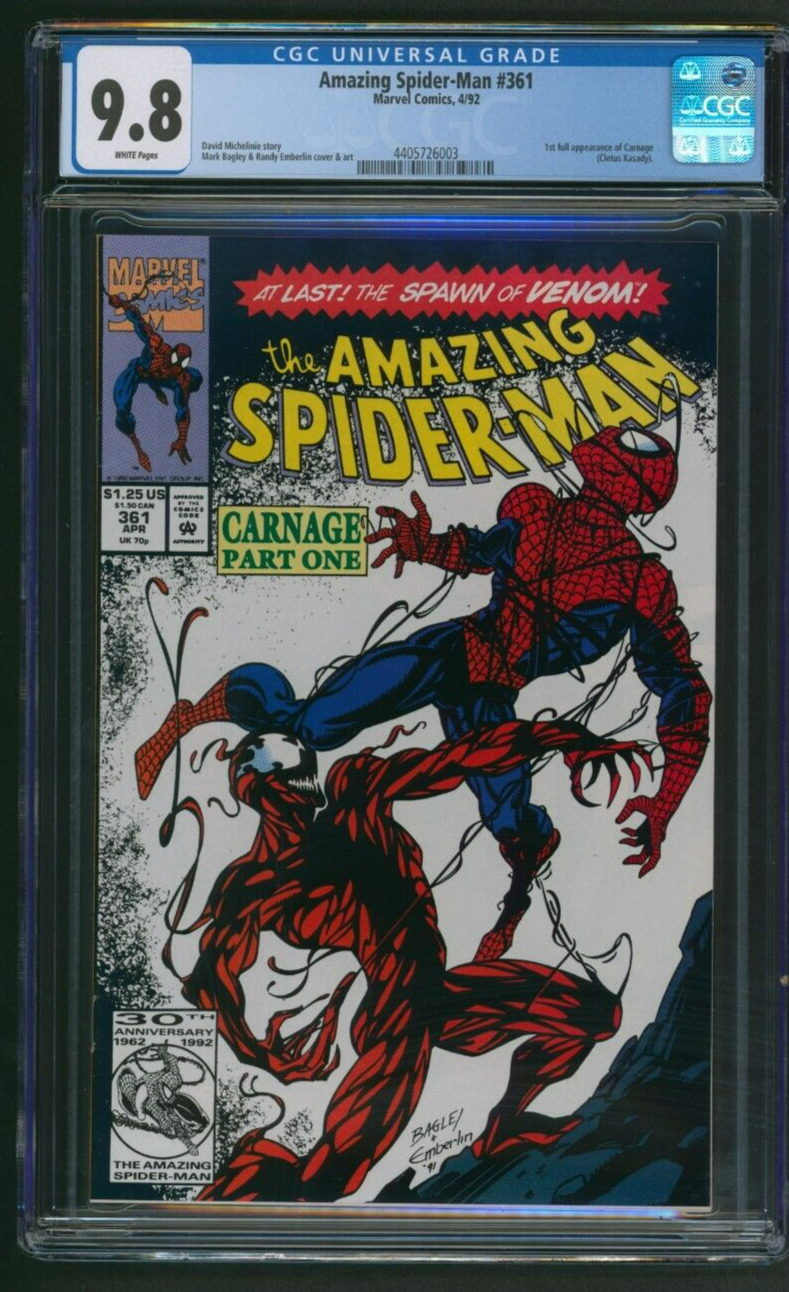 The Amazing Spider-Man #361 CGC 9.8 Marvel Comics 1992 1st Carnage