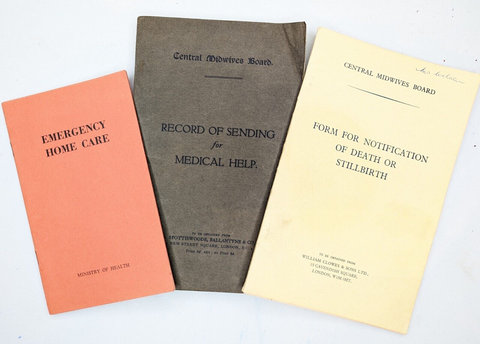 Vintage 1960s Midwives Stillbirth Medical Books Emergency First Aid Records Lot 