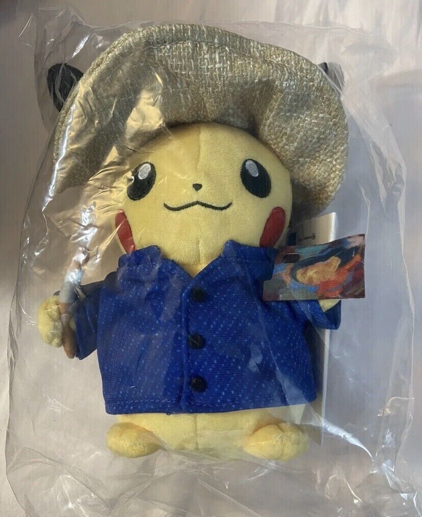 Limited Edition RARE Pokémon Center × Van Gogh Museum: Pikachu Plush Brand New