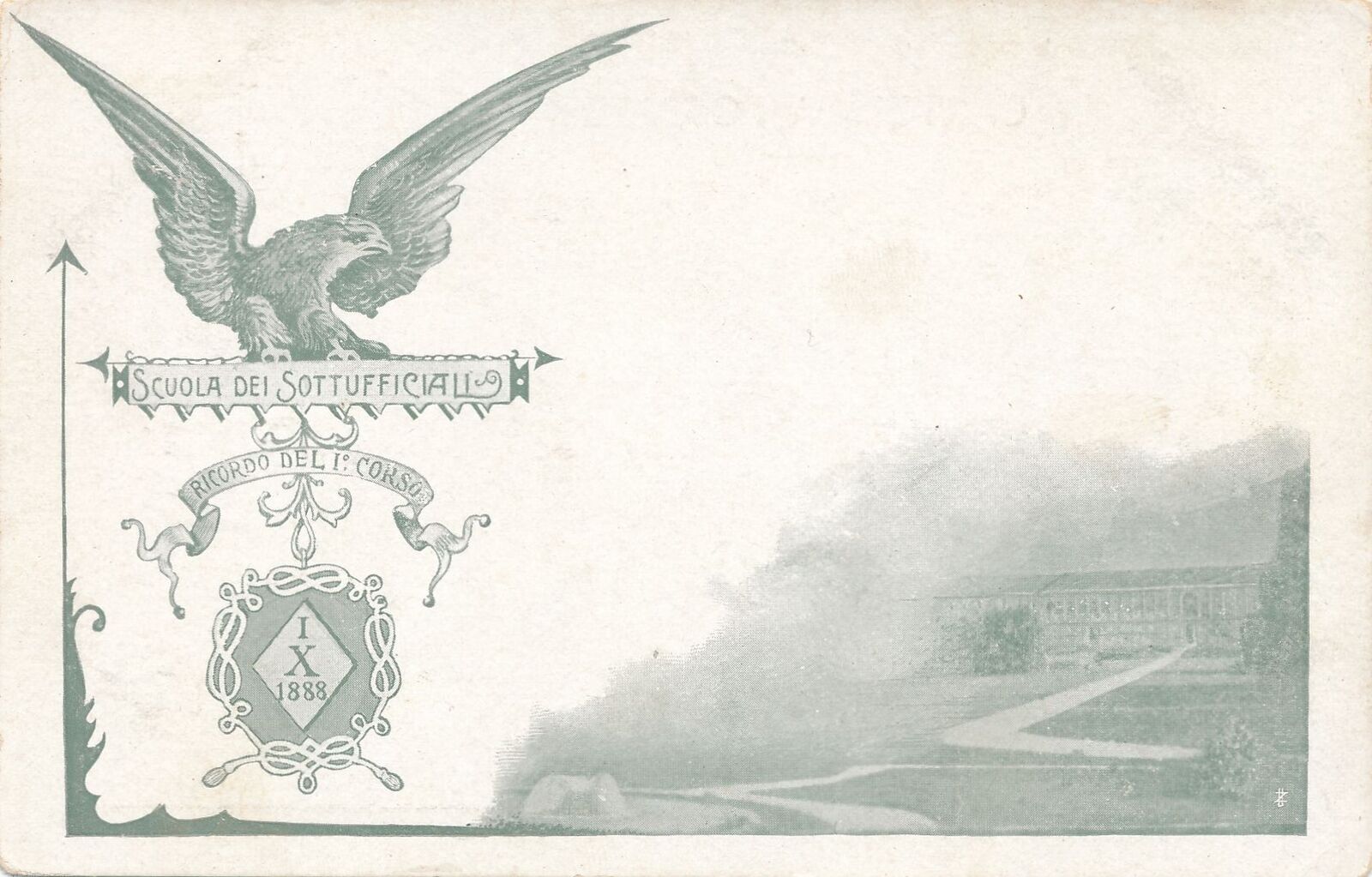 ITALY - Scuola Sottufficiali Ricordo Del 1 Corso Postcard - udb (pre 1908)