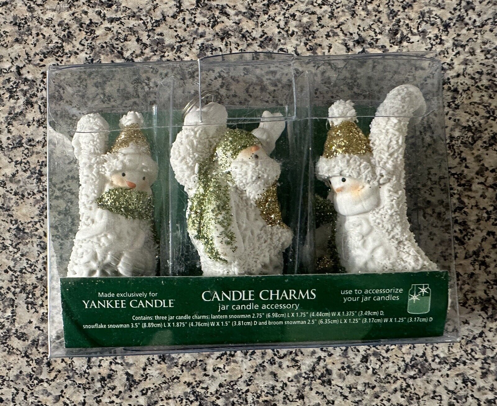 Yankee Candle Snowmen Candle Charms To Be Used To Decorate 2 Wick Candle Jars