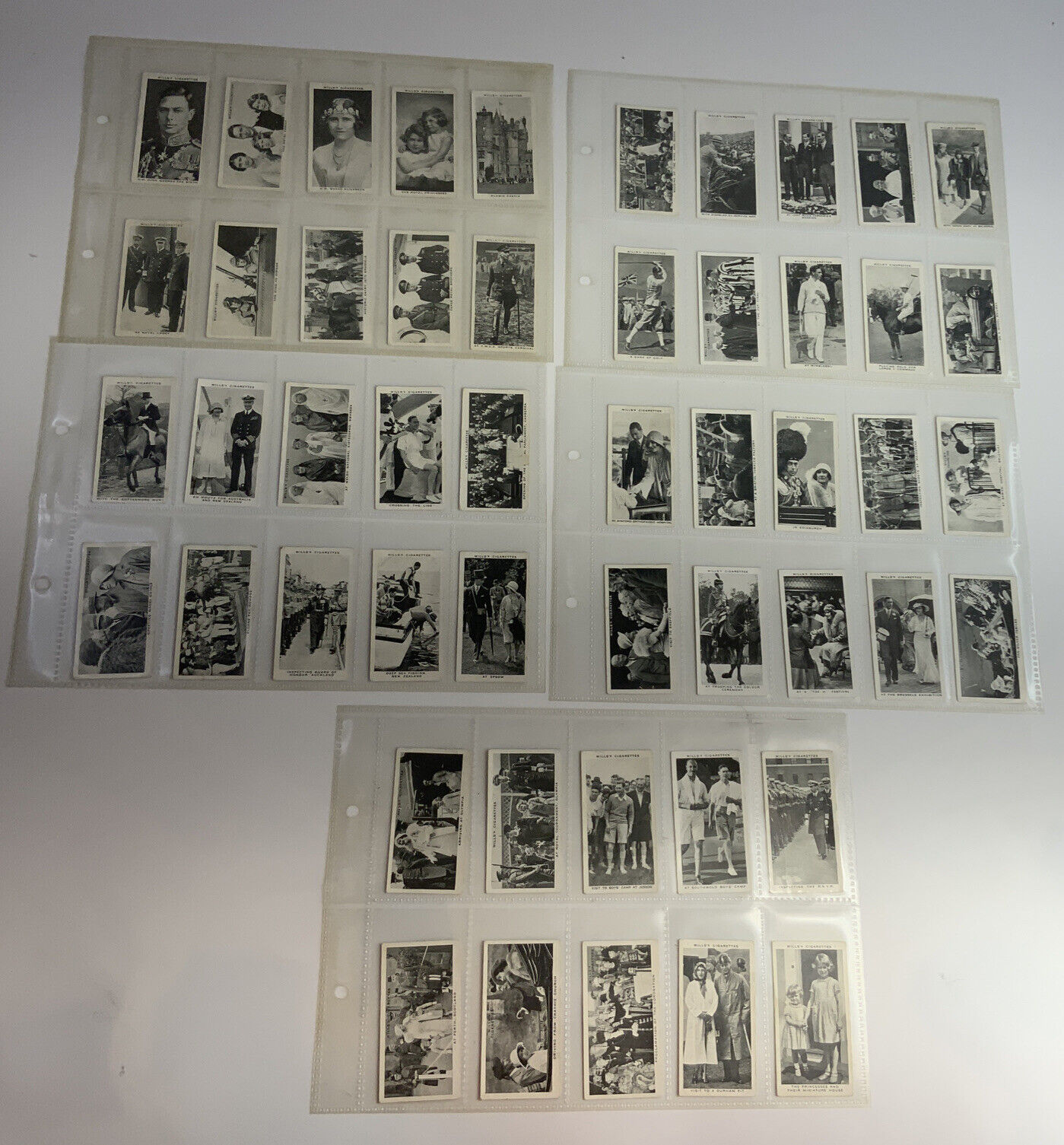Vintage Set W.D & H.O. Wills  50 Cigarette Cards “Our King & Queen Elizabeth
