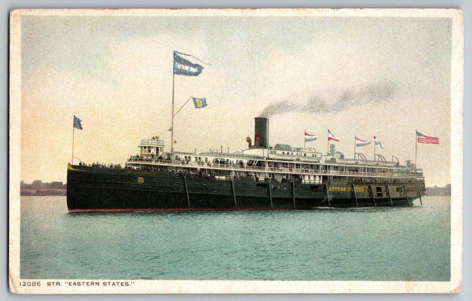 Ship Excursion Steamships SS - Str. Eastern States - Vintage Postcard - Unposted
