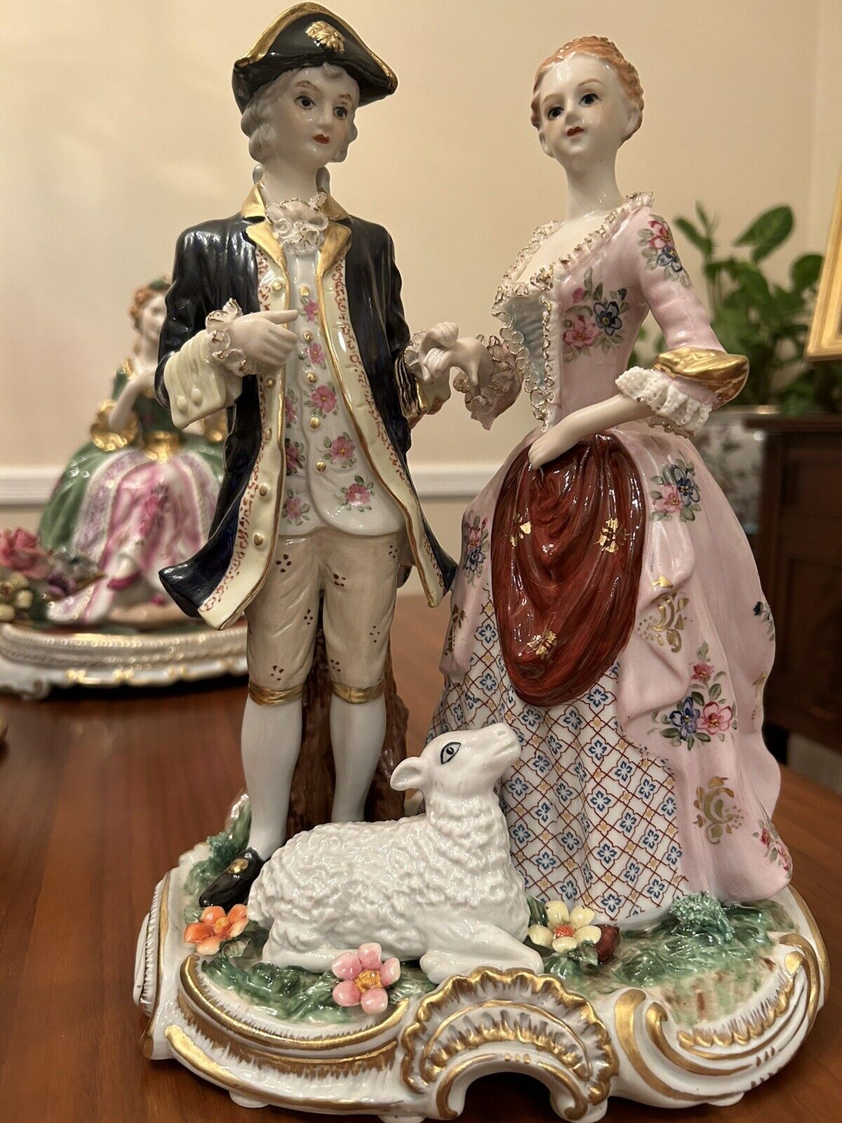 Courtship In Victorian Era Porcelain Figurine
