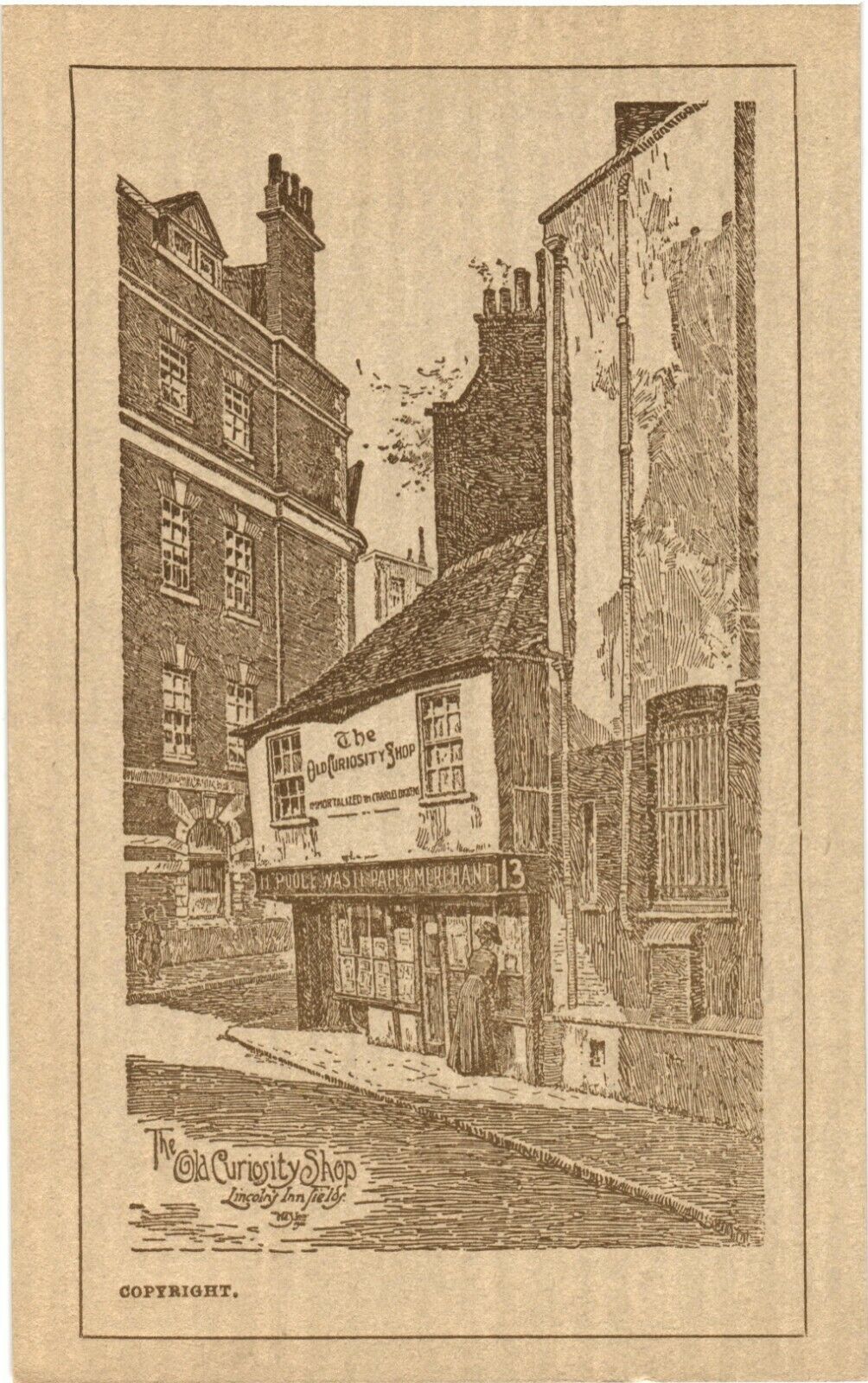 The Old Curiosity Shop By Charles Dickens, Lincoln\'s Inn London England Postcard