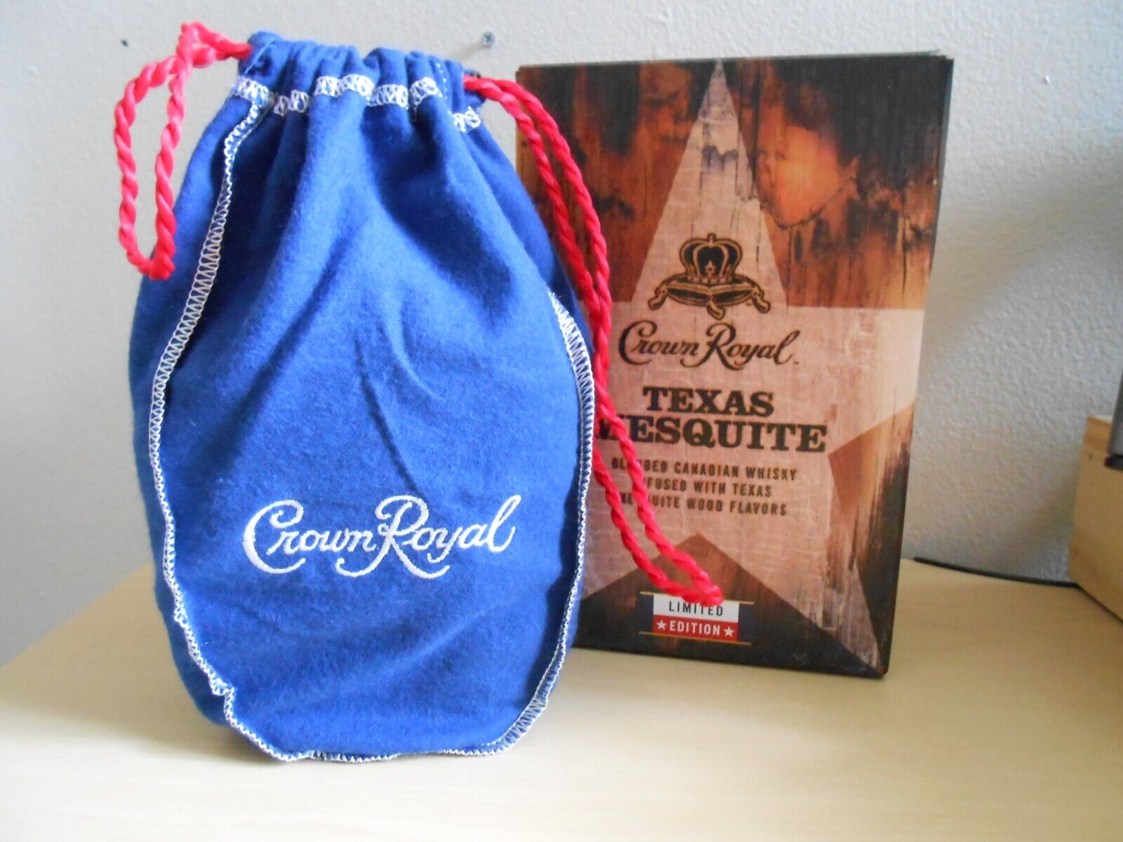 Crown Royal Texas Mesquite Limited Edition Bottle Bag Box Empty Rare