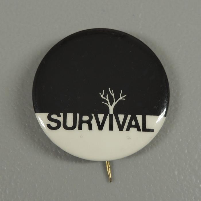 Survival Environmental Climate Change Earth Slater Vintage Cause Pinback Button