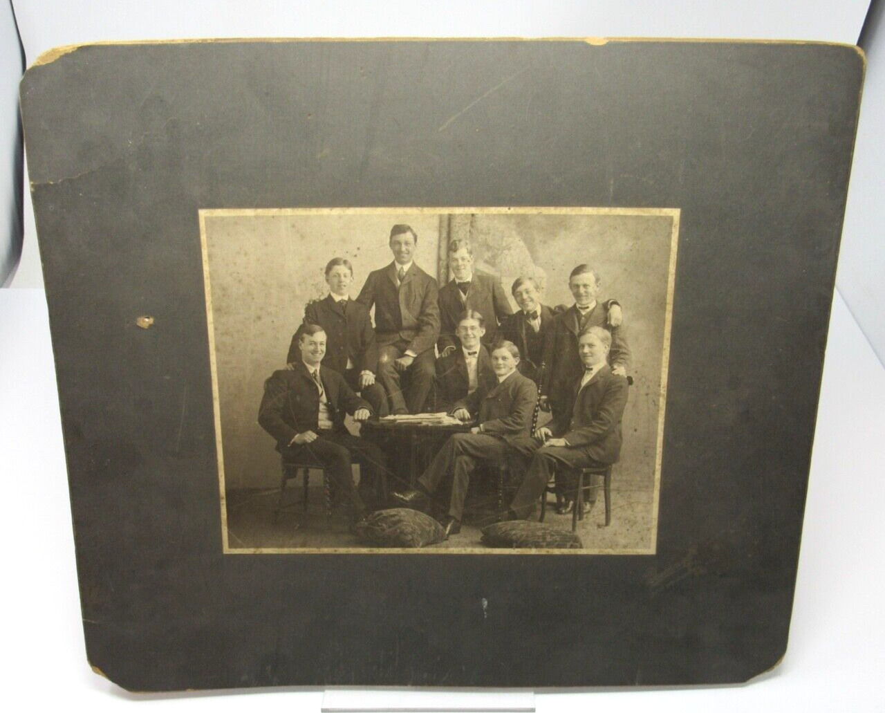 1890s Handsome Young Men Cabinet Card Photograph Very Affectionate San Francisco