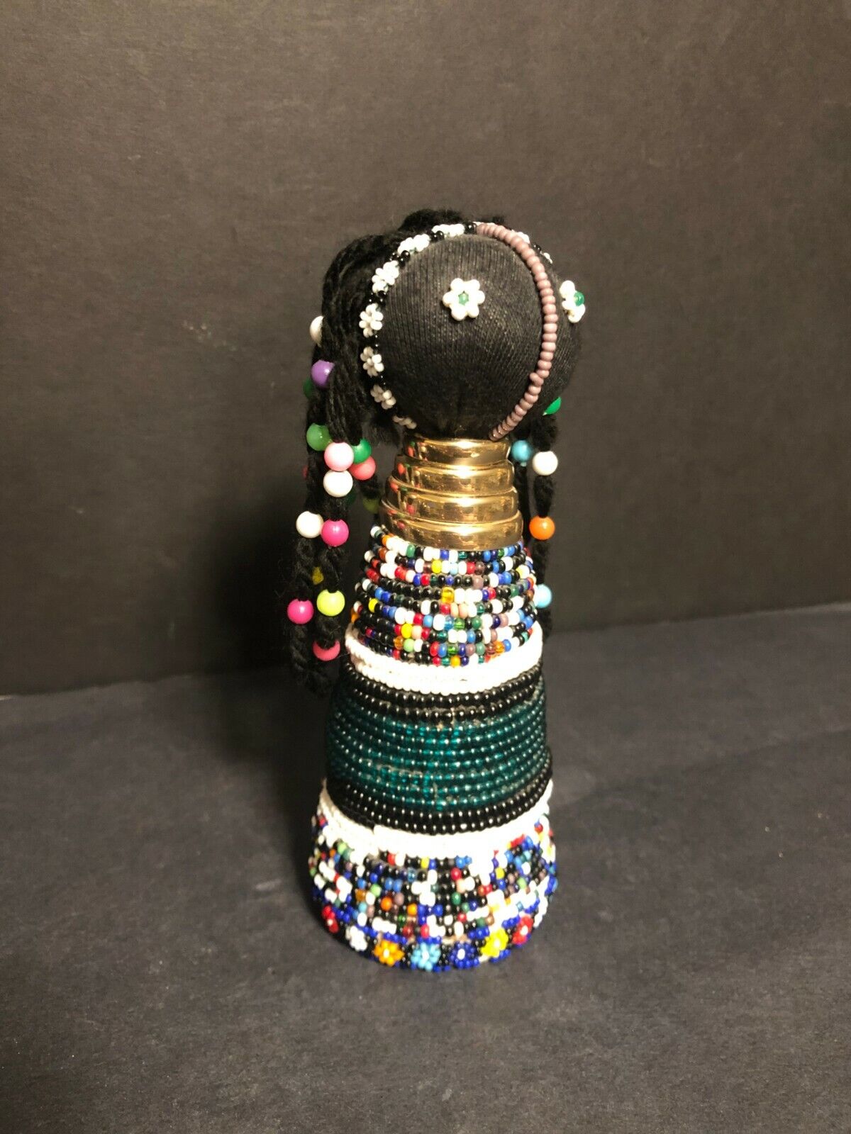 OLD NDEBELE BEADED SOUTH AFRICAN TRIBAL INITIATION FERTILITY CEREOMIAL DOLL 6.5\