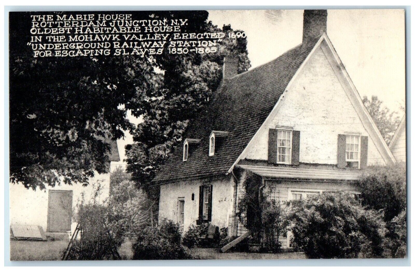 The Mable House Rotterdam Junction New York NY, Oldest Habitable House Postcard