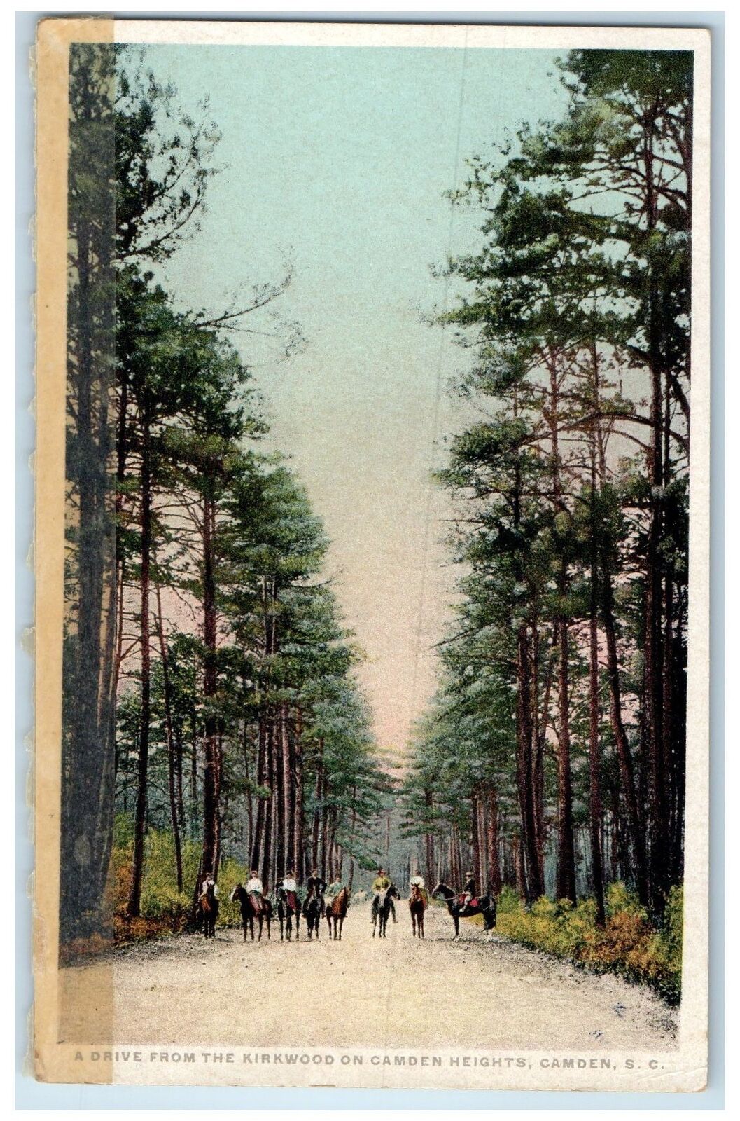 c1920\'s Drive From Kirkwood Horse Men Camden Heights South Carolina SC Postcard