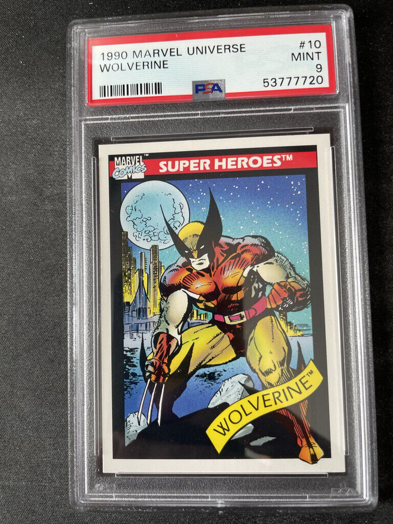 PSA 9 1990 Marvel Universe #10 Wolverine Rookie SUPER HEROES