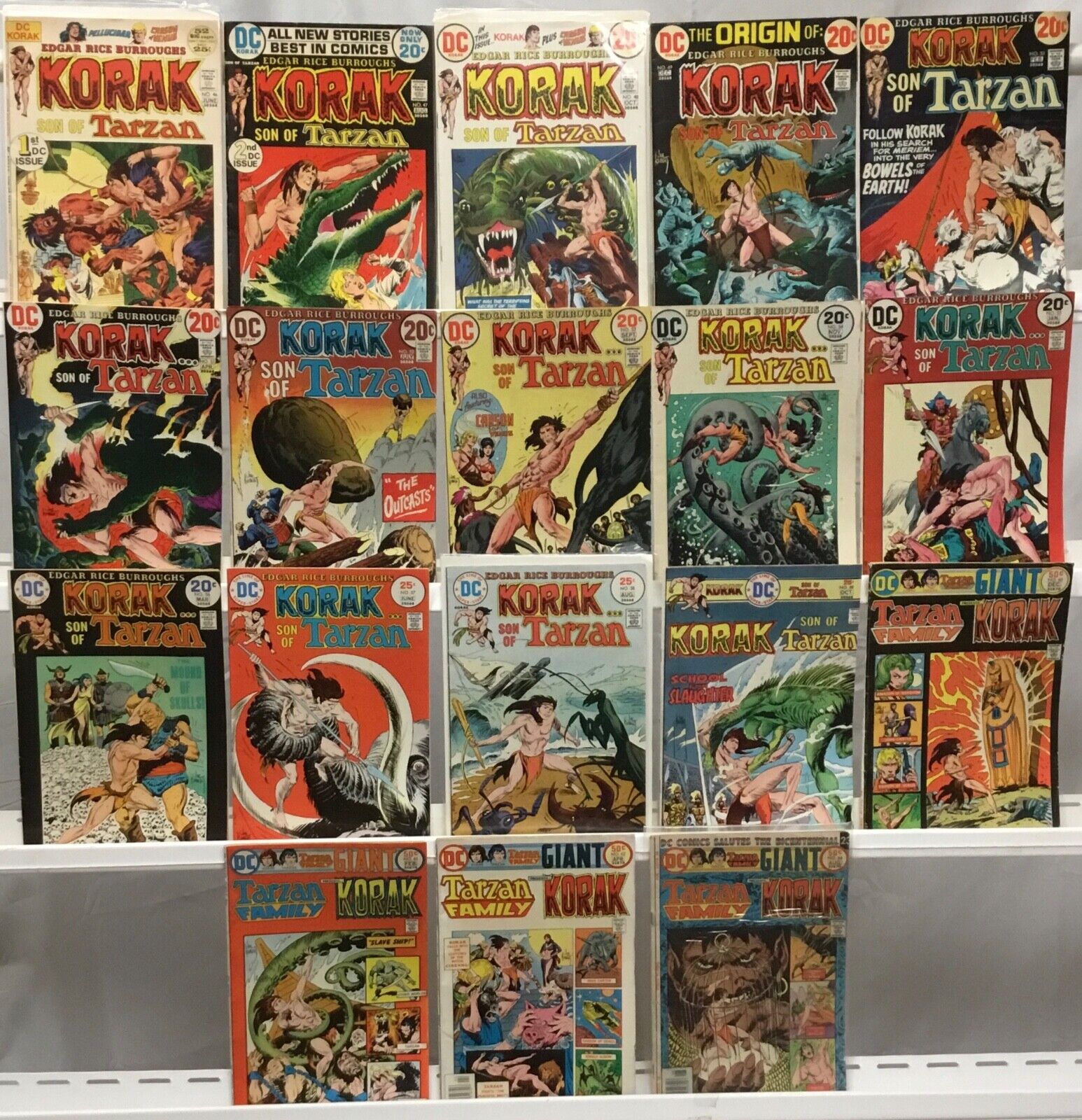 DC Comics Vintage Korak Comic Book Lot of 18 - Son of Tarzan, Tarzan Family