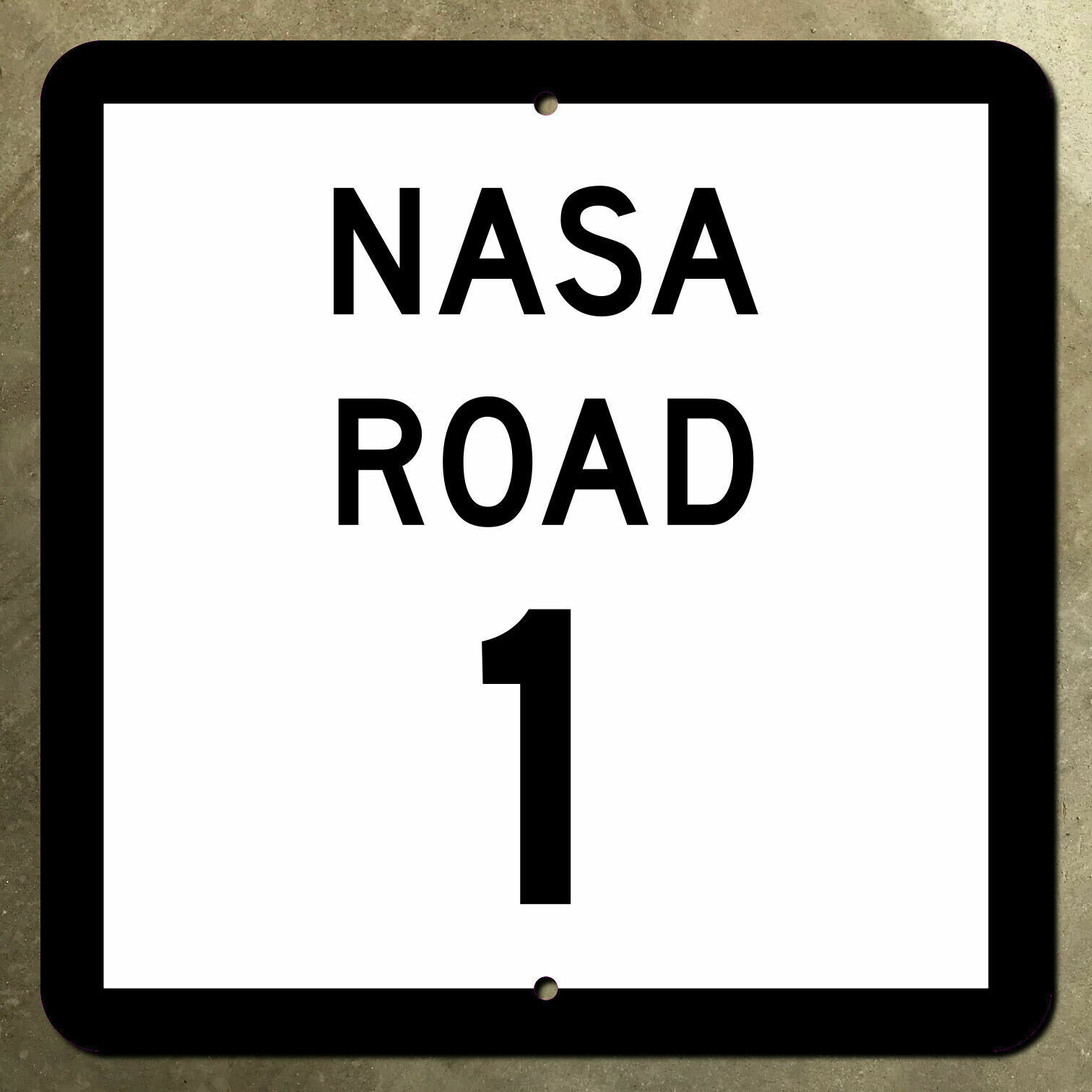 Texas state route NASA road 1 highway marker sign Houston Johnson space 12x12