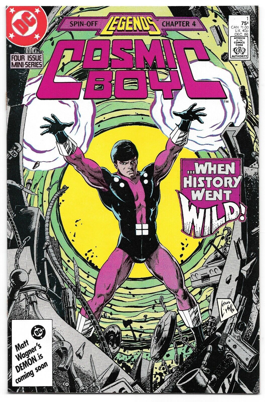 Cosmic Boy #1 (12/1986) DC Comics When History Went Wild