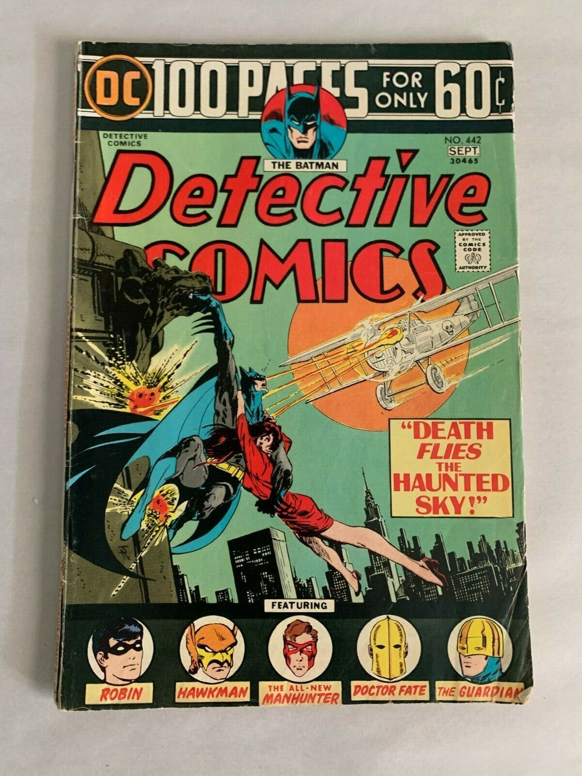 DETECTIVE COMICS #442 - 100 PG GIANT - ALEX TOTH\'S BATMAN - MANHUNTER - 1974