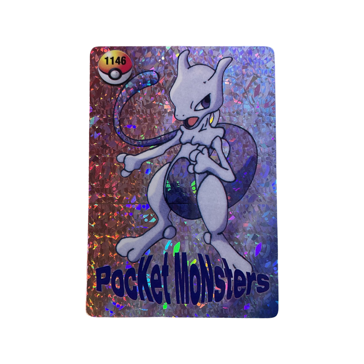Mewtwo 1146 Vintage Pocket Monsters Vending Machine Sticker Card (mint)