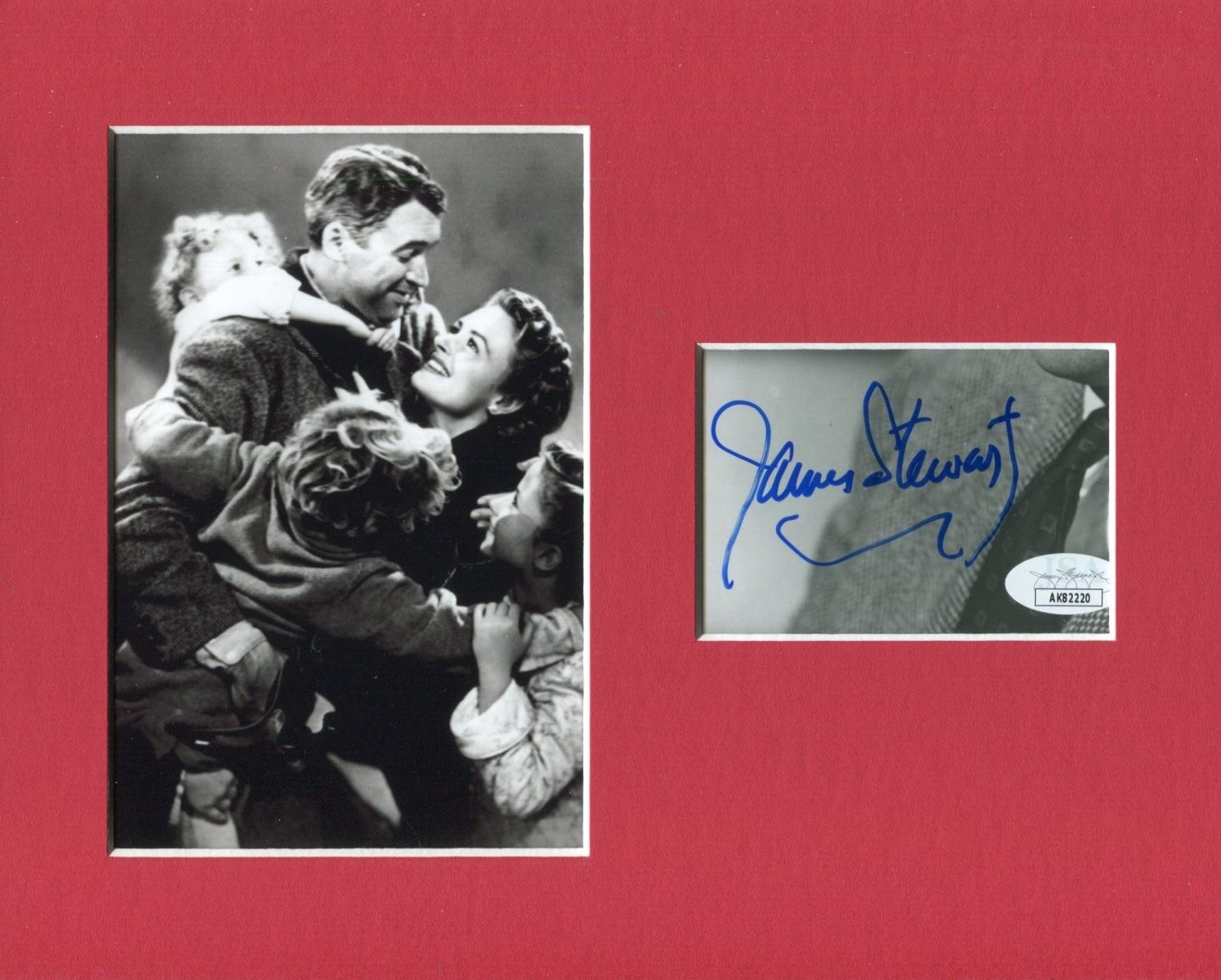 James Jimmy Stewart It's A Wonderful Life Signed Autograph Photo Display JSA
