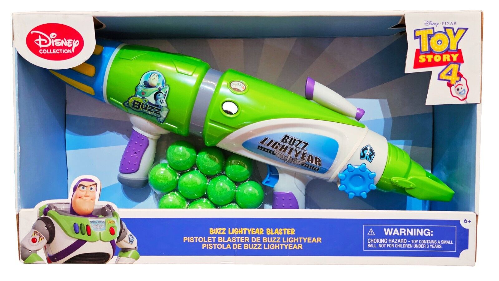Toy Story Buzz Lightyear Toy Ball Blaster Gun Disney Collection Pixar Nerf Gun