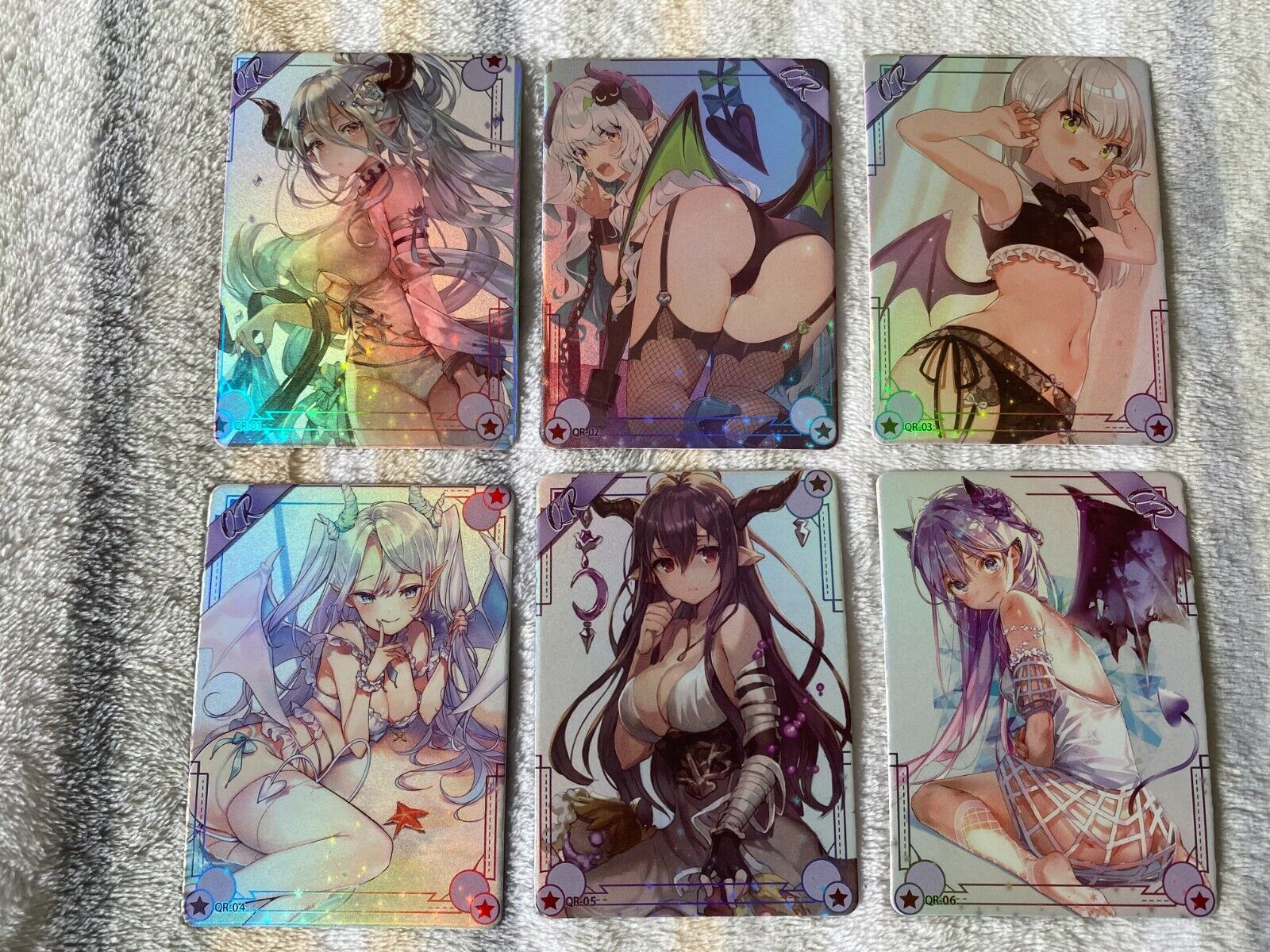 Goddess Story Doujin Anime Waifu  Dream Girl QR 13 Insert Cards Complete Set