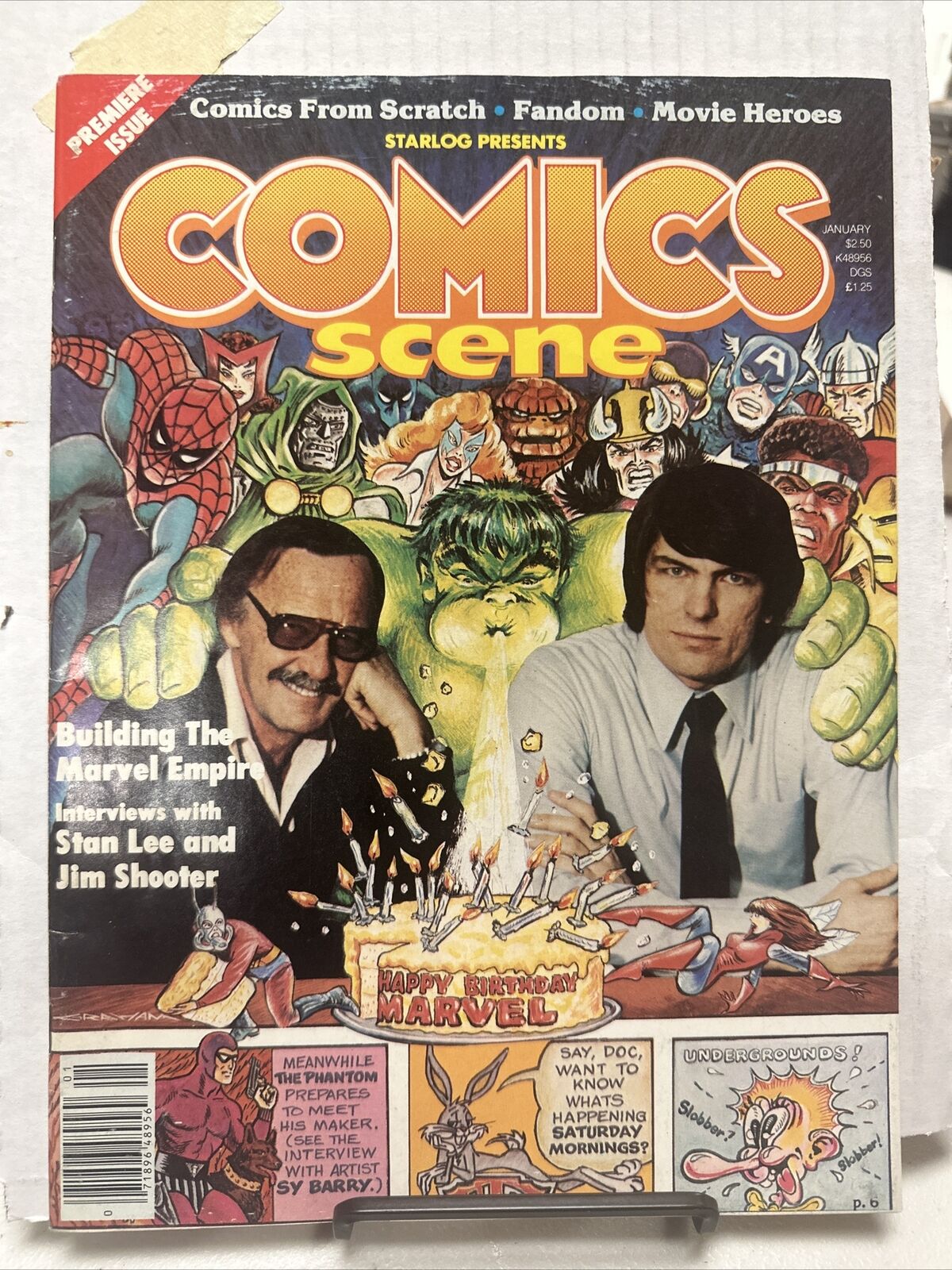 COMICS SCENE #1 JANUARY 1981 STAN LEE JIM SHOOTER THE PHANTOM MARVEL COMICS