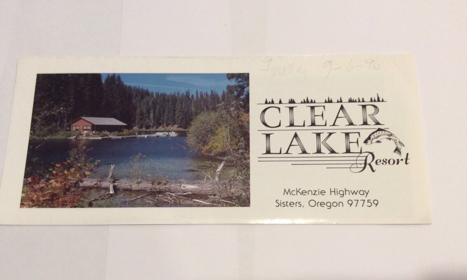 Clear Lake Resort Willamette National Forest Sisters Oregon Brochure Guide