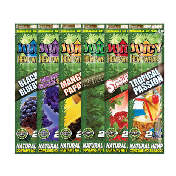 6X Packs Juicy Jay’s Flavored Herbal Wraps Rolling Paper