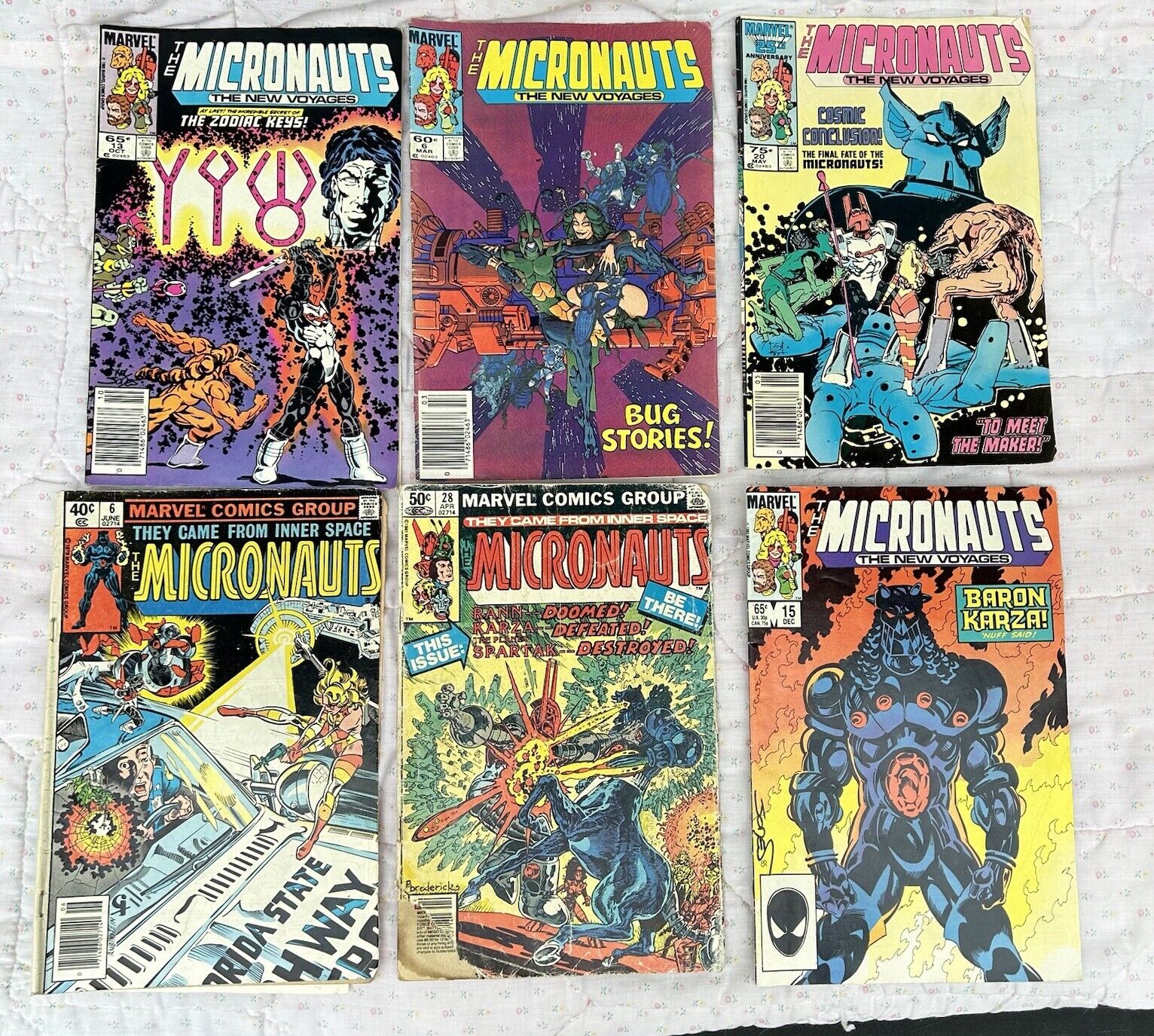 Lot of 5 Micronauts Comic Books