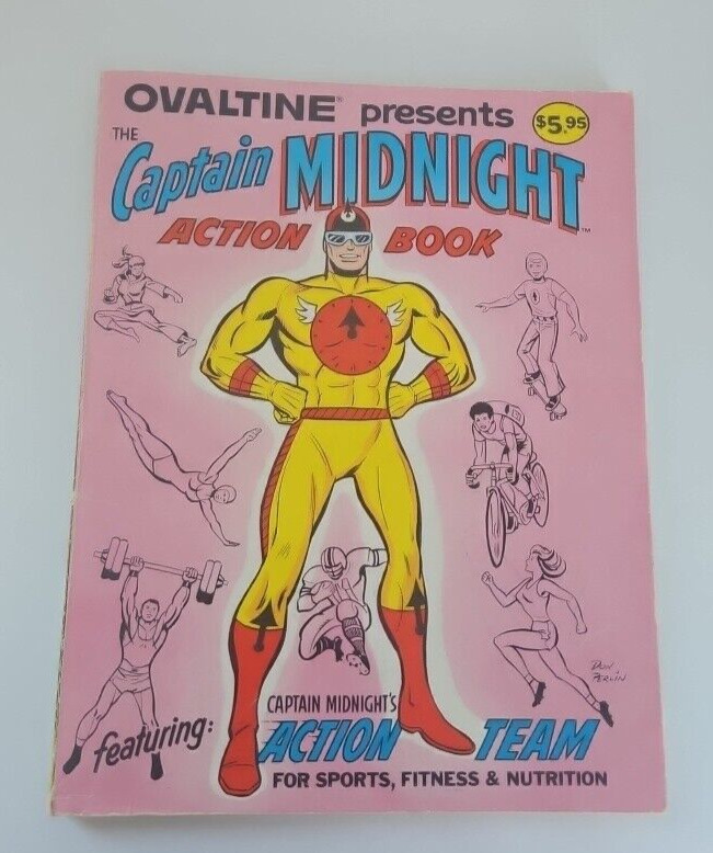 Ovaltine Presents Captain Midnight Action Book 1977 Coloring Book Rare Promo