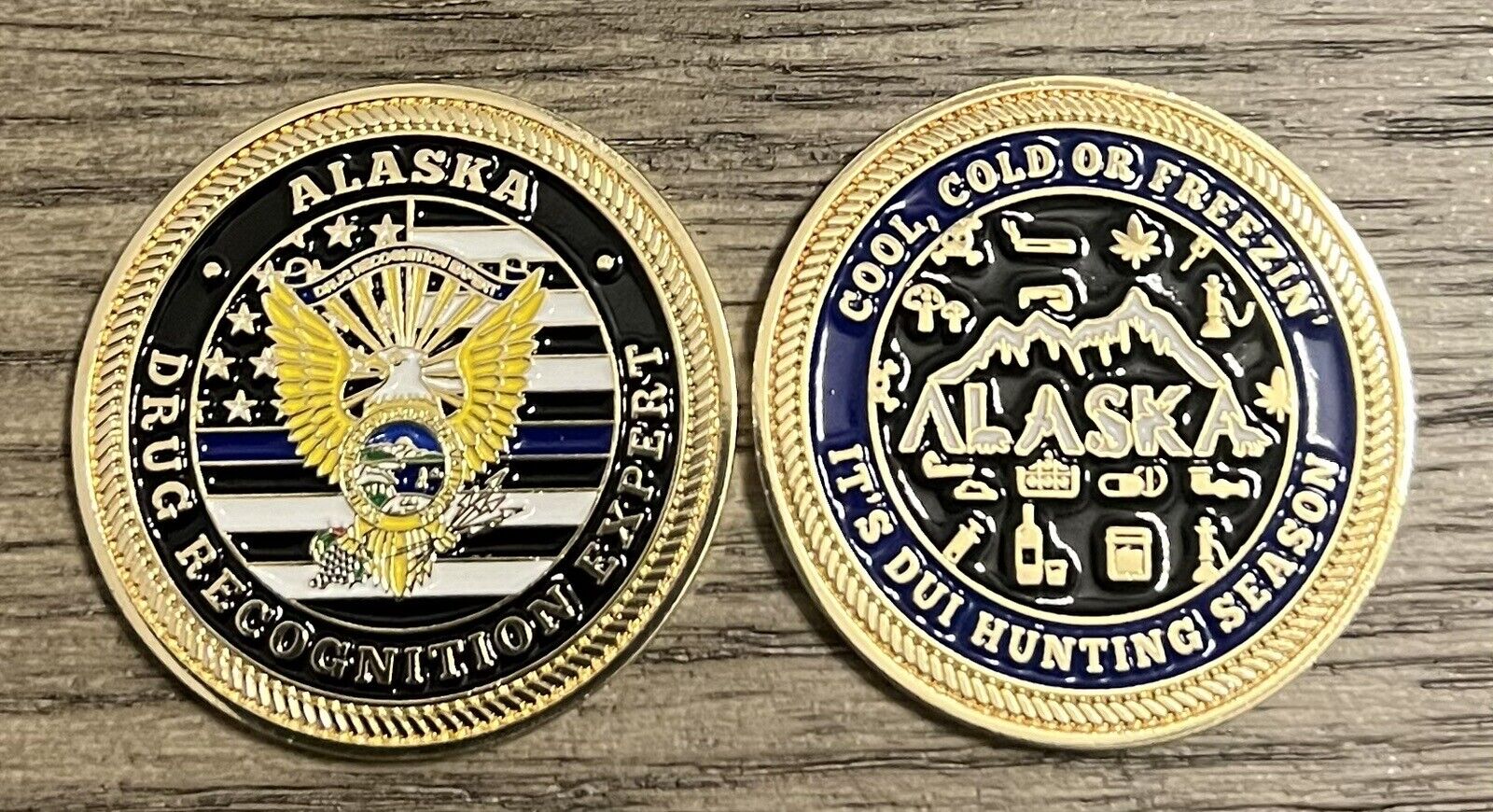 Alaska Drug Recognition Expert DRE Challenge Coin 2024 Police Military Rare AK